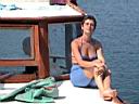 On the Bayer yacht (huh well it is not a yacht maybe but better than a hull), Bodrum 2001.